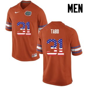 Men's Florida Gators #31 Teez Tabor NCAA Nike Orange USA Flag Fashion Authentic Stitched College Football Jersey PPA1362HI